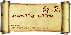 Szeberényi Rózsa névjegykártya