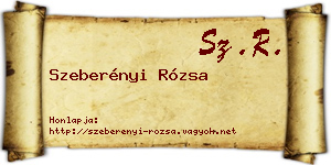 Szeberényi Rózsa névjegykártya