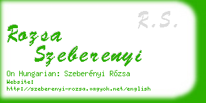 rozsa szeberenyi business card